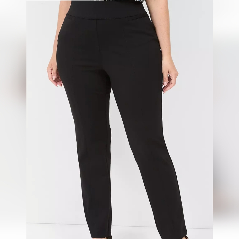 Lane bryant Ponte  trouser 14/16 Long navy Work Pant Stretch Plus Size Tall